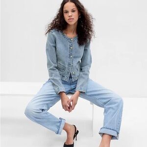 NWT, Gap, Collarless Classic Blue Denim Women's Jeans